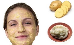 Efeito incrível da máscara facial de batata crua