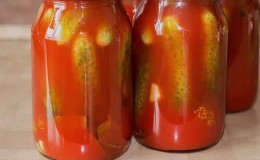 Las recetas más deliciosas para encurtir pepinos en salsa de tomate para el invierno.