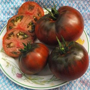 Características del cultivo y cuidado del tomate negro Bison.