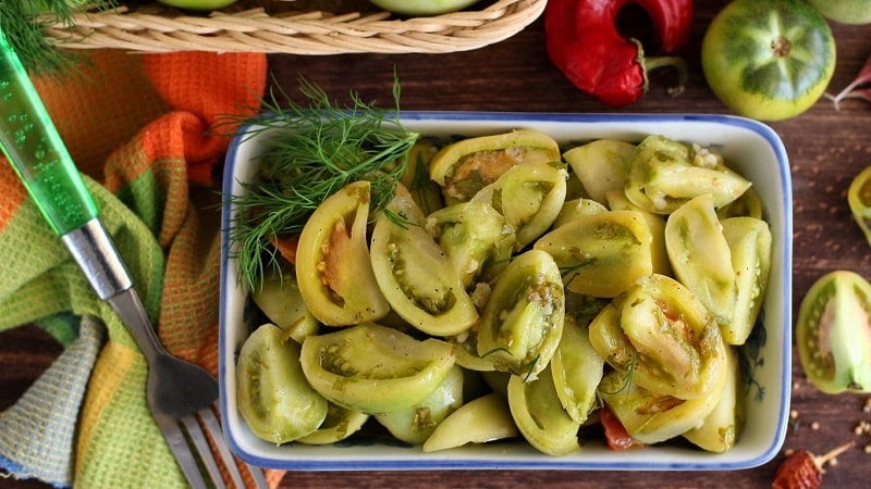 Cara memasak tomato hijau yang paling lazat untuk musim sejuk: pilihan resipi terbaik