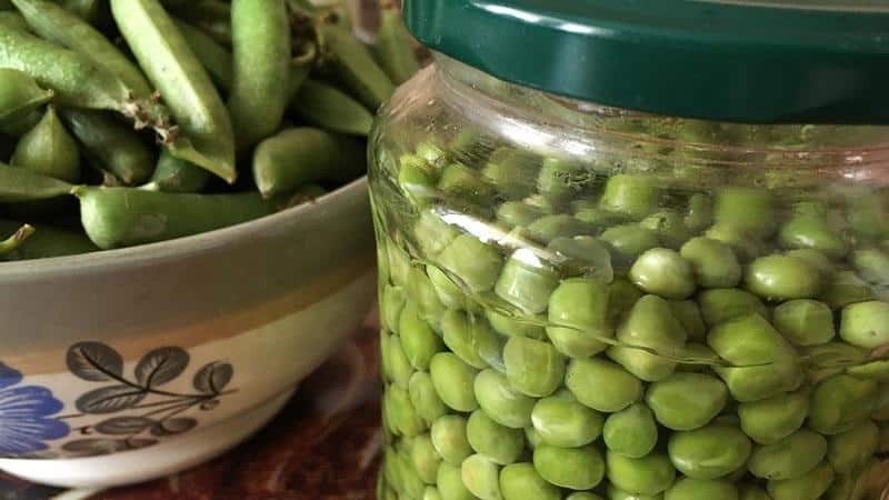 Uma seleção das melhores receitas de ervilhas em conserva para o inverno sem esterilização: segredos culinários de donas de casa experientes