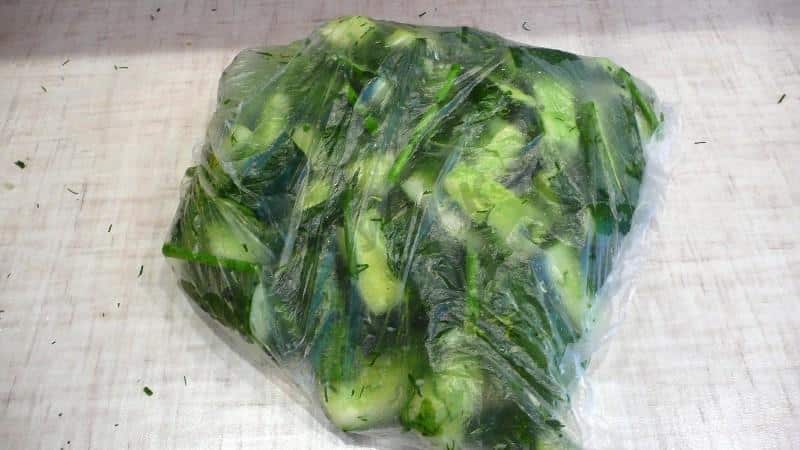 How to cook pickled cucumbers in a bag quickly and tasty