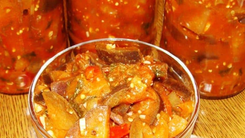 Paano maghanda ng masarap na adobo na mga talong nang walang isterilisasyon para sa taglamig