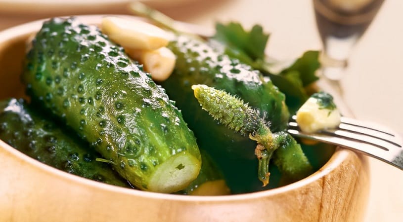 Hoe snel en smakelijk licht gezouten komkommers koken