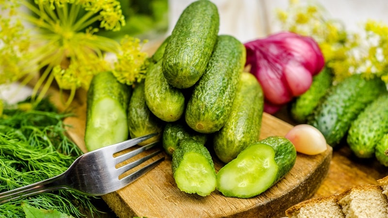 Hoe snel en smakelijk licht gezouten komkommers koken