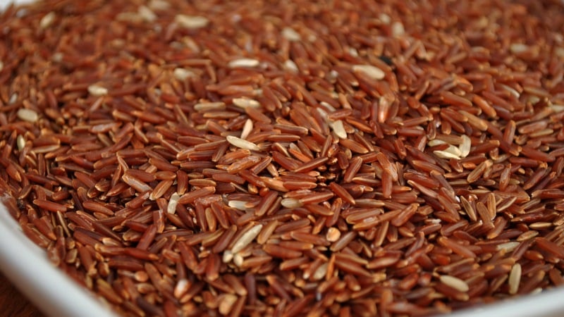 Contenido calórico y propiedades beneficiosas del arroz integral para el cuerpo humano.