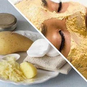 Recipes for making homemade potato face masks against wrinkles