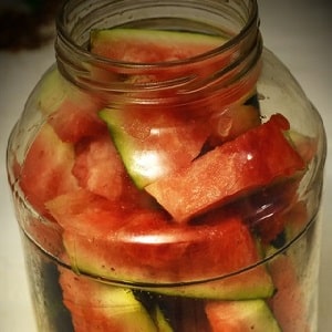 Simple and quick recipes for the winter: pickled watermelons in 3 liter jars