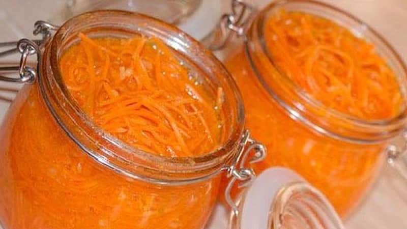 Preparamos deliciosas cenouras coreanas para o inverno sem esterilização em potes