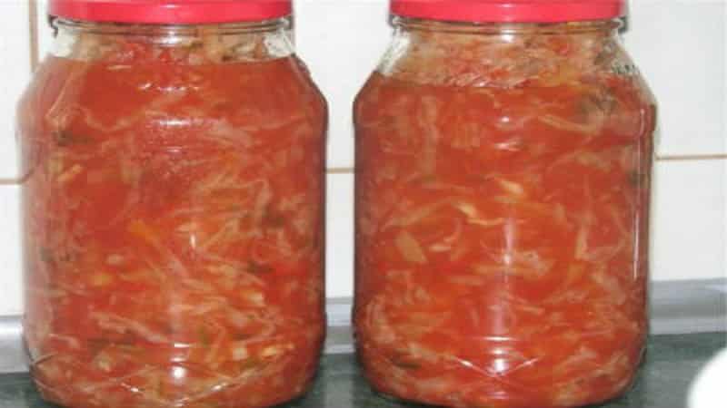 As melhores receitas de preparo de repolho com suco de tomate para o inverno sem esterilização