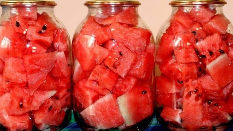 How to deliciously prepare watermelons for the winter in jars: recipes with photos and step-by-step instructions