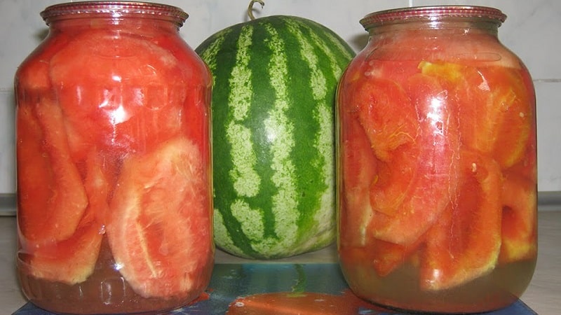 How to deliciously prepare watermelons for the winter in jars: recipes with photos and step-by-step instructions