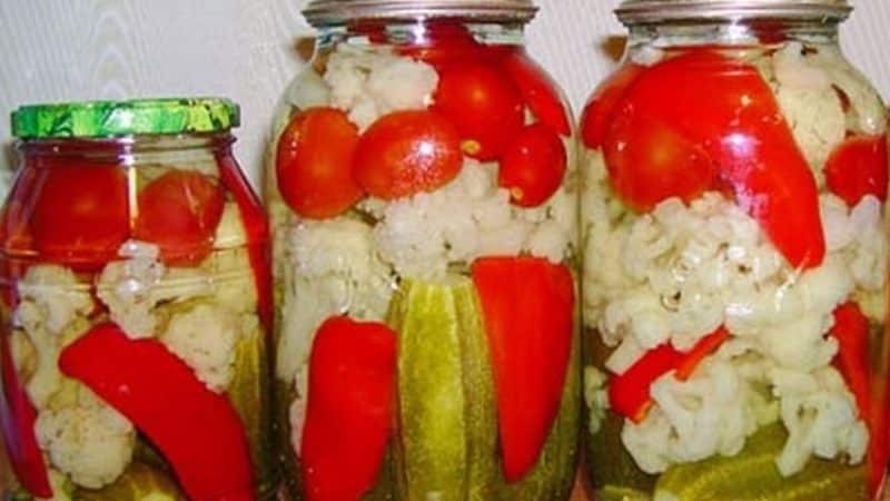 As mais deliciosas receitas de couve-flor, pepino e tomate variados para o inverno