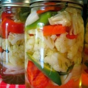 Recetas de deliciosa coliflor en escabeche crujiente para el invierno