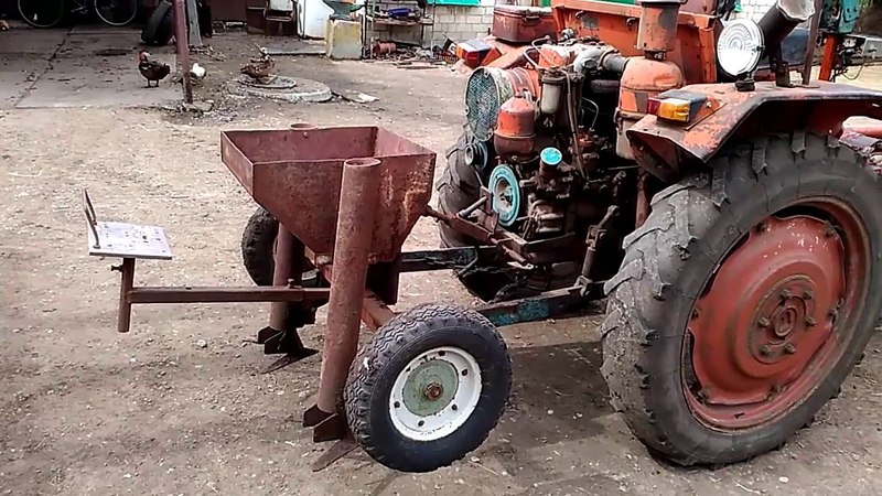 How to make a potato planter for a mini tractor with your own hands