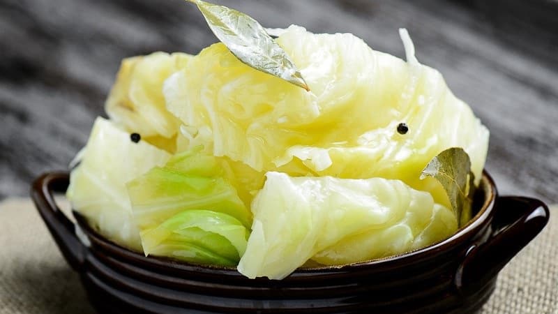 How to pickle cabbage without vegetable oil