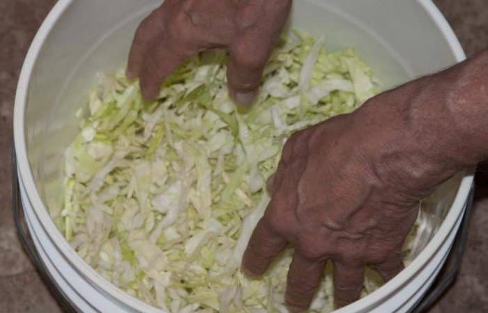 ¿Es posible fermentar y salar el repollo en un balde de plástico para alimentos y otros recipientes de plástico?