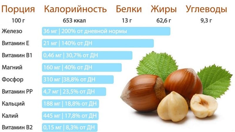 Korisna svojstva i šteta lješnjaka za mršavljenje