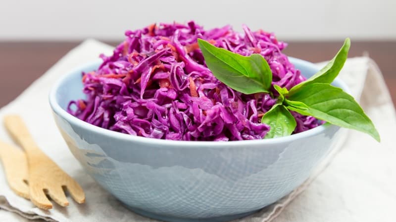 Receitas instantâneas de repolho roxo